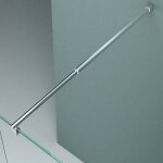 Barre de stabilisation télescopique pour parois de douche paroi en verre en acier inoxydable avec barre ... Barre de stabilisation télescopique pour parois de douche paroi en verre en acier inoxydable avec barre ...