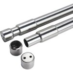 Barre t�lescopique en acier inoxydable de 31 � 51 cm, barre de rideau de douche, barre de rideau ronde, ...