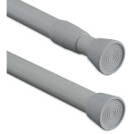 Barre telescopique en acier inoxydable gris