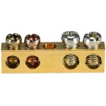 Barrette de connexion 4 voies laiton 101. 006. 007 horoz