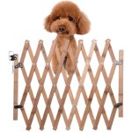 Barrire en bois pour chien, porte coulissante rglable et rtractable, parfaite pour les escaliers et ...