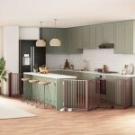 Barri�re pour chien avec porte pliable 6 panneaux bois peuplier vidaxl