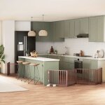 Barri�re pour chien avec porte pliable 6 panneaux bois peuplier vidaxl