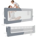 Aufun barrire de lit 180 cm, protection anti - chute pour enfants, hauteur rglable de 72  96 cm, barrire ...