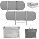 Tolletour - barrière de lit bébé pliable 150 x 45 cm avec sangles de sécurité barrière de protection ... Tolletour - barrière de lit bébé pliable 150 x 45 cm avec sangles de sécurité barrière de protection ...