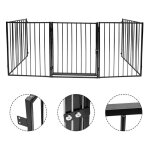 Barrire pare feu avec portillon, barriere de securite enfant - animaux 304cm panneaux, protection feu ...