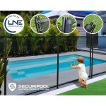 Barrière piscine démontable securipool noire 1m fixations 16mm Barrière piscine démontable securipool noire 1m fixations 16mm