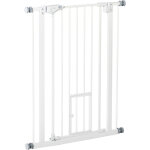 Barri�re de s�curit� extensible sans per�age avec porte automatique et chati�re, 74 - 80 cm