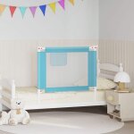 Barri�re de s�curit� de lit enfant bleu 90x25 cm tissu