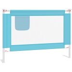 Barri�re de s�curit� de lit enfant barri�re de protection bleu 90x25 cm tissu cfw73183