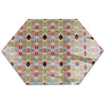 Base d�corative plaque de protection avec impression sous chemin�e pour salon motifs polygonaux en grille ...