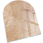 Base d�corative plaque rectangulaire en verre tremp� de sol avec impression moderne sous chemin�e texture ...