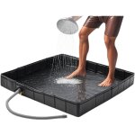 Base de douche pliable pour camping, bac de douche de camping portable avec tuyau de drainage pour camping, ...
