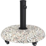 Pied de parasol multicolore, noir 45 x 45 x 40 cm béton, métal vidaxl Pied de parasol multicolore, noir 45 x 45 x 40 cm béton, métal vidaxl