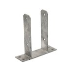 Base en u pour poteau en bois de 7 cm ancrage metlica u support de poteau en bois 16x20x7, 1 cm