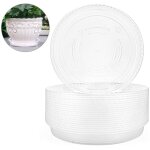 Basetbl - lot de 10 soucoupes transparentes en plastique pour pots de fleurs, plateaux d'gouttement ...