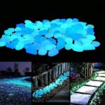Basetbl - 100 pices pierres lumineuses pour alles extrieures maison jardin cour dcor aquarium galets ...