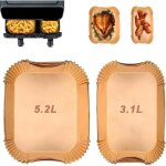 Basetbl - 100pcs papier cuisson air fryer pour moulinex ez901820 5, 2 / 3, 1 l, papier sulfuris pour ...