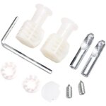 Basetbl - lot de 2 boulons de réservoir de toilettes, kit de boulons de fixation plaqués zinc blanc pour ... Basetbl - lot de 2 boulons de réservoir de toilettes, kit de boulons de fixation plaqués zinc blanc pour ...