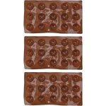 Basetbl - lot de 3 moules en silicone  15 trous pour bombes de chocolat, moule de cuisson en demi - ...