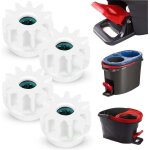 Basetbl - 4pcs spin mop rechange pour balai franges, seau rotation roulement embrayage pignons rechange ...