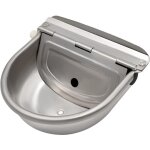 Abreuvoir  eau en acier inoxydable avec bouchon de vidange et valve  flotteur rglable pour cheval, ...