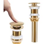 Basetbl - bonde d'évier sans trop - plein salle de bain popup drain assembly bouchon lavabo vasque laiton ... Basetbl - bonde d'évier sans trop - plein salle de bain popup drain assembly bouchon lavabo vasque laiton ...