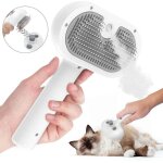 Basetbl - brosse chien chat � vapeur, 3 en 1 peigne de massage en spray pour chats, brosse � chat rechargeable ...