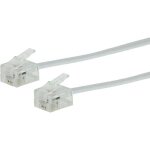 Basetbl - cable rj11 plat mle / mle blanc 5 mtres