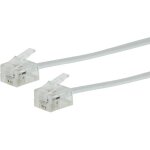 Basetbl - cable rj11 plat m�le / m�le blanc 5 m�tres
