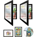 Basetbl - cadre dessin enfant, 2pcs muraux d'affichage d'?uvres enfants cadre photo artistique � charni�re ...