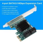 Basetbl - carte d'extension sata 3. 0, adaptateur de carte contrleur pcie vers sata 3. 0  4 ports 6g ...
