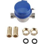 Basetbl - compteur d'eau mcanique en cuivre 1, 5 m3 / h 0 - 40 ?, 15mm, jauge de dbit d'eau 1 / 2 pouces ...