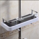 Etage de douche mural rglable, panier salle de bain cuisine rangement fixer sur tuyau, serviteur douche ...
