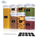 Basetbl - footier 7 pices transparent bote alimentaire hermtique de rangement conservation  crales ...