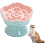 Basetbl - gamelle en c�ramique pour chats, gamelle anti glouton chat, bol pour chat anti - vomissements, ...