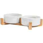 Basetbl - gamelle en cramique pour chat et chien, gamelle surleve pour nourriture et eau avec cadre ...