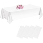Nappes jetables blanches imperméables (4 pièces), idéales pour mariages, anniversaires et fêtes, dimensions ... Nappes jetables blanches imperméables (4 pièces), idéales pour mariages, anniversaires et fêtes, dimensions ...