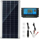 Basetbl - panneau solaire 300w 12v, kit de panneau solaire, chargeur de batterie kit avec rgulateur ...
