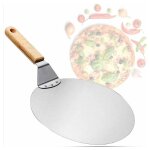 Réduction, pelle à pizza en acier inoxydable avec manche en bois, poussoir à pizza pour pierre à pizza, ... Réduction, pelle à pizza en acier inoxydable avec manche en bois, poussoir à pizza pour pierre à pizza, ...