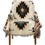 Basetbl - plaid, housse de canap de style ethnique amricain, couverture complte en tricot sucre jacquard ...