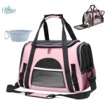 Sac de transport chat rose, sac  main bandoulire dmontable lavable pliable pour chat chaton petit ...