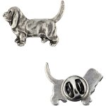 Basset hound i - broche chien dans un coffret cadeau, pingle lgante, pinglette par art - dog