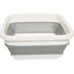 Bassine � vaisselle pliable, design peu encombrant, facile � nettoyer, lavabo pliable rectangulaire, ...