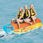 Bateau banane gonflable pour 1 � 3 passagers charge 231kg flotteur gonflable remorquable avec 3 si�ges ...