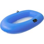 Bateau gonflable, radeau de lac � fond transparent, radeau flottant de 160x110 cm pour d�tente, loisirs ...