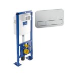 B�ti - support autoportant wc villeroy et boch viconnect avec plaque chrome mat