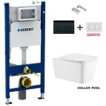 Bati - support geberit duofix, réservoir intégré + plaque delta 50 noir cadeau : toilette susp blanc ... Bati - support geberit duofix, réservoir intégré + plaque delta 50 noir cadeau : toilette susp blanc ...