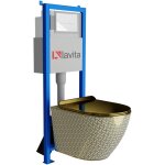 Bti - support lavita lav 101  40 cm + wc sofi slim golden never die sans bord + plaque de commande ...