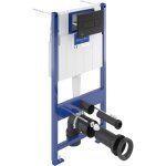 B�ti - support sol - mur avec plaque de d�clenchement 3 / 6 l noire - villeroy&boch